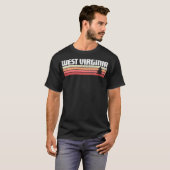 West Virginia Retro Style  70s 80s 90s Gif T-shirt (Voorkant volledig)
