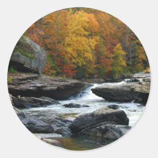 West Virginia River in de herfst Ronde Sticker