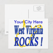 West Virginia Rocks. Briefkaart (Voorkant / Achterkant)