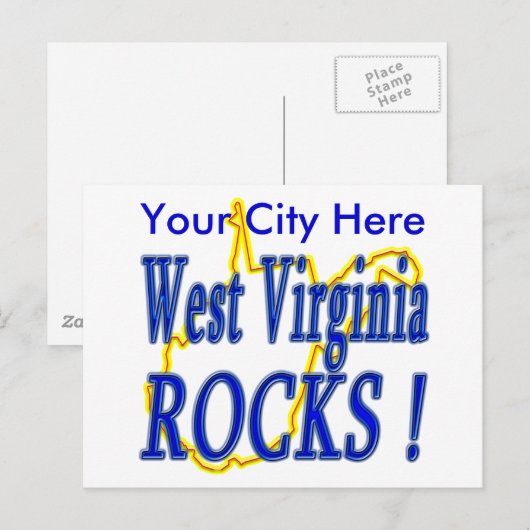 West Virginia Rocks. Briefkaart (Voorkant / Achterkant)