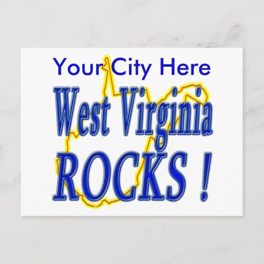 West Virginia Rocks. Briefkaart (Voorkant)