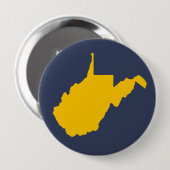 West Virginia Ronde Button 4,0 Cm (Voorkant /achterkant)