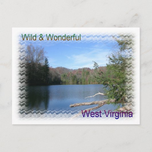 West Virginia Rustic Lake Briefkaart (Voorkant)