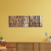 West Virginia rustieke houten muur canvas teken (Insitu (Woonkamer))