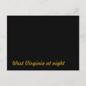 West Virginia 's nachts Briefkaart (Voorkant)