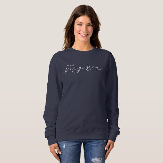 West Virginia Script State Women's Sweatshirt (Voorkant volledig)