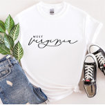 West Virginia Script State Women's T-Shirt<br><div class="desc">We voegen altijd dagelijks nieuwe design toe!</div>