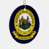 West Virginia Seal Keramisch Ornament (Rechts)