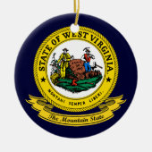 West Virginia Seal Keramisch Ornament (Voorkant)
