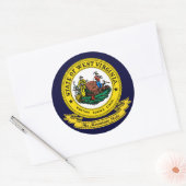 West Virginia Seal Ronde Sticker (Envelop)