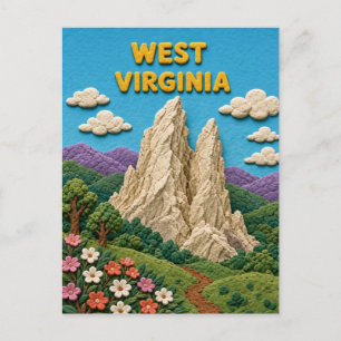 West Virginia Seneca Rocks Modern KLAYKOO Briefkaart