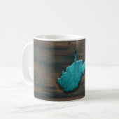 West Virginia Shape Blauwgroen Koffiemok (Voorkant links)