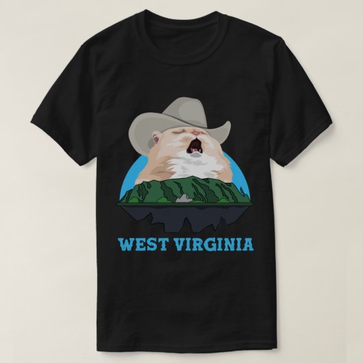 WEST VIRGINIA Singing Cowboy Cat Meme Classic T-Sh T-shirt (Design voorkant)