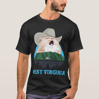 WEST VIRGINIA Singing Cowboy Cat Meme Classic T-Sh T-shirt