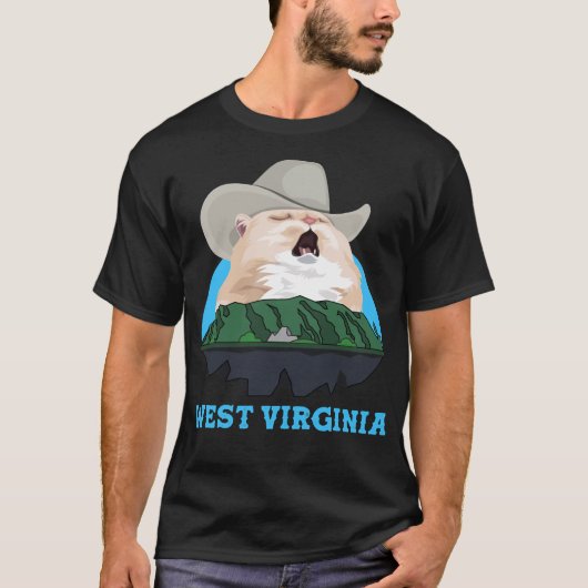 WEST VIRGINIA Singing Cowboy Cat Meme T-shirt (Voorkant)