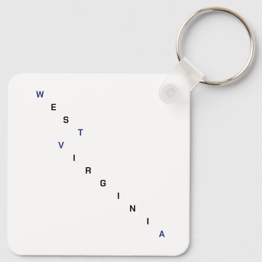 West Virginia Sleutelhanger (Achterkant)