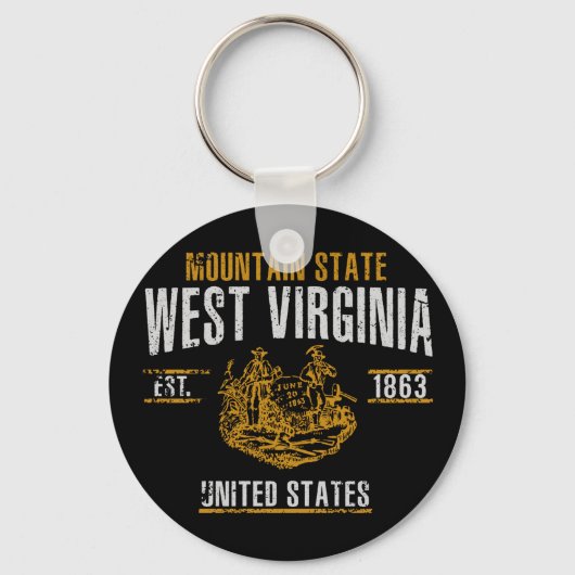 West Virginia Sleutelhanger (Voorkant)