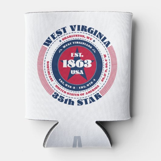 West Virginia Staatstrots Monogram Koeler (Voorkant)