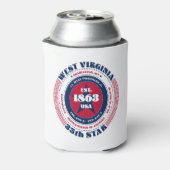 West Virginia Staatstrots Monogram Koeler (Blikje Achterkant)