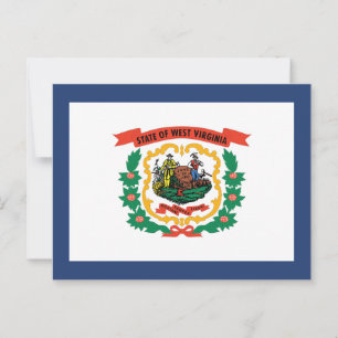 West Virginia Staatsvlag Mountaineer Vrijheid Briefkaart