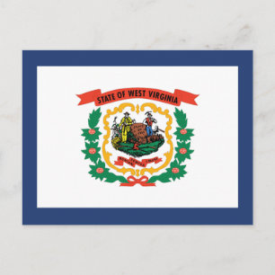 West Virginia Staatsvlag Mountaineer Vrijheid Briefkaart