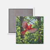 West Virginia Staatsvogel Noordelijke Kardinaal Magneet (Voorkant / Achterkant)