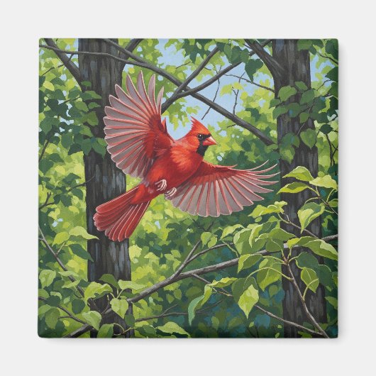 West Virginia Staatsvogel Noordelijke Kardinaal Magneet (Voorkant)