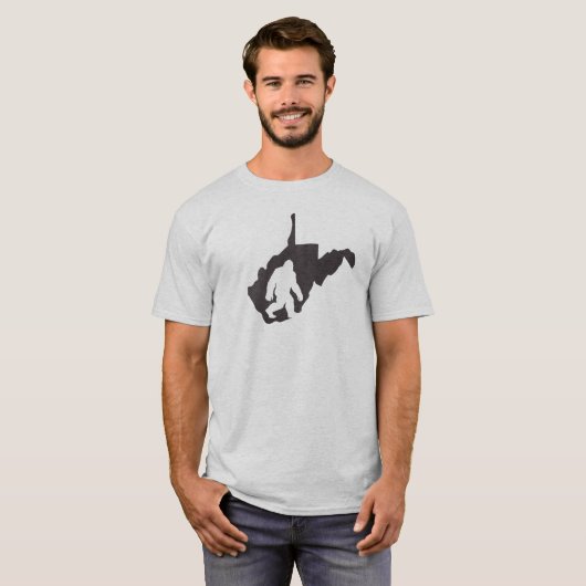 West Virginia State Bigfoot T-shirt (Voorkant volledig)