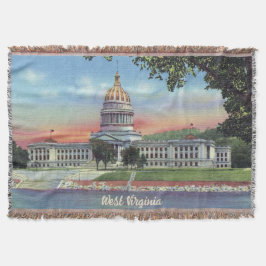  West Virginia State Capital Throw Blanket Deken