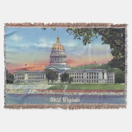  West Virginia State Capital Throw Blanket Deken (Voorkant)