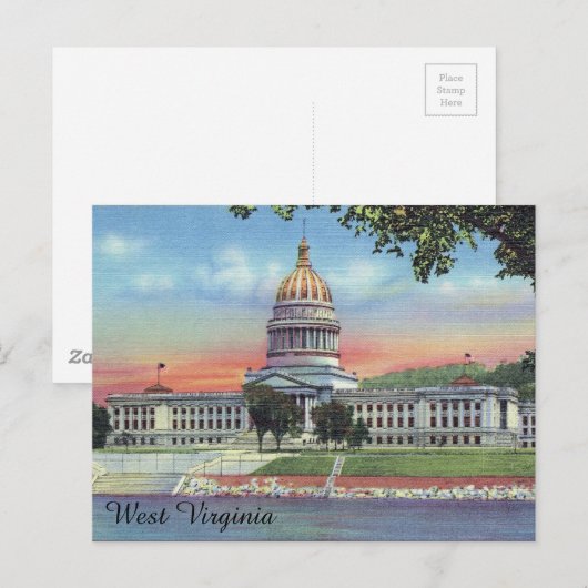 West Virginia State Capitol Briefkaart (Voorkant / Achterkant)
