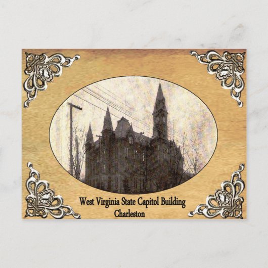 West Virginia State Capitol Building Old Briefkaar Briefkaart (Voorkant)