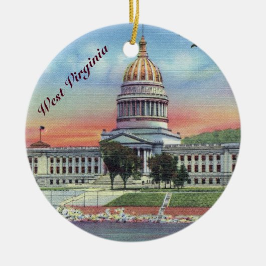 West Virginia State Capitol Keramisch Ornament (Voorkant)