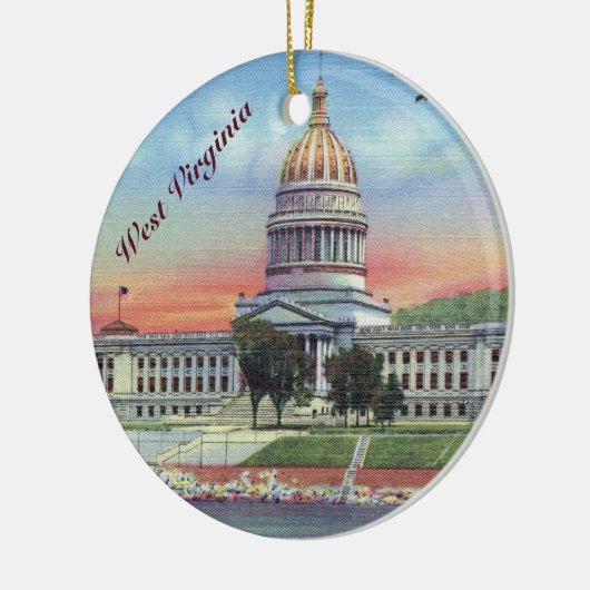 West Virginia State Capitol Keramisch Ornament (Links)