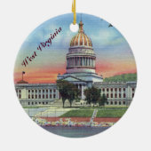 West Virginia State Capitol Keramisch Ornament (Achterkant)