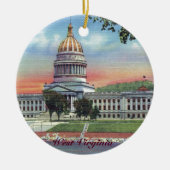 West Virginia State Capitol kerstversiering Keramisch Ornament (Voorkant)