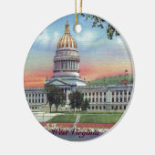 West Virginia State Capitol kerstversiering Keramisch Ornament (Links)