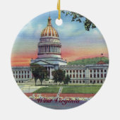 West Virginia State Capitol kerstversiering Keramisch Ornament (Achterkant)