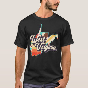 West Virginia State Country Retro grappig T-shirt