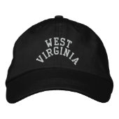West Virginia State Embroized Geborduurde Pet (Voorkant)