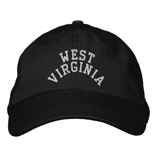 West Virginia State Embroized Geborduurde Pet (Voorkant)