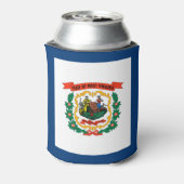 West Virginia State Flag Blikjeskoeler (Blikje Achterkant)