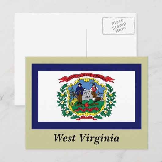 West Virginia State Flag Briefkaart (Voorkant / Achterkant)