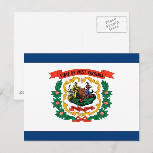 West Virginia State Flag Briefkaart (Voorkant / Achterkant)