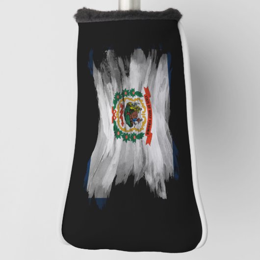 West Virginia state flag brush stroke Golfheadcover (Draai 90)