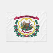 West Virginia State Flag Fleece Deken (Voorkant (Horizontaal))