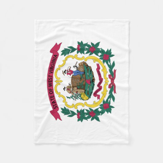 West Virginia State Flag Fleece Deken (Voorkant)