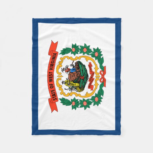 West Virginia State Flag Fleece Deken (Voorkant)
