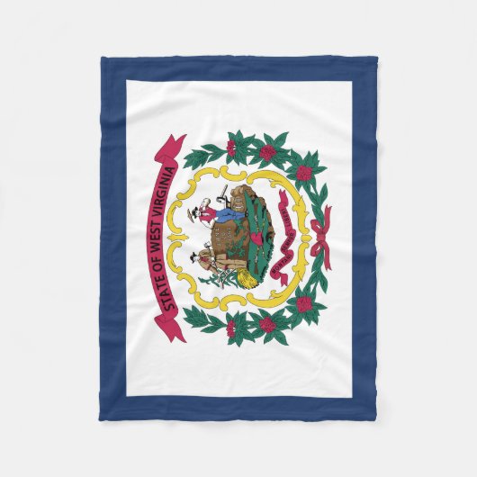 West Virginia State Flag Fleece Deken (Voorkant)