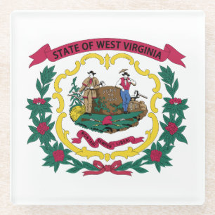 West Virginia State Flag Glazen Onderzetter